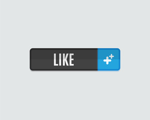 Like web button flat design