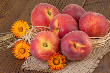 Ripe Peaches Autumn Still Life