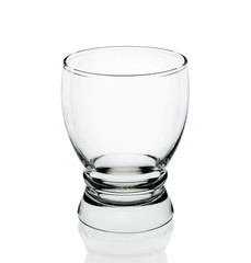 Empty glass isolated on the white background