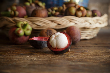 fresh mangosteen fruit