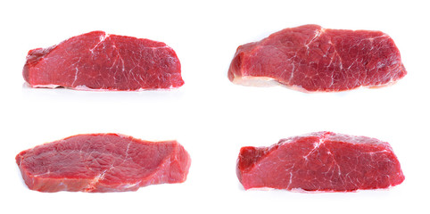 Collection of Meat isolated on the white background