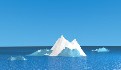 ice mountian with ocean