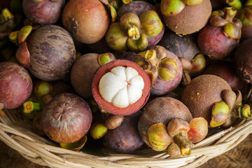 fresh mangosteen fruit