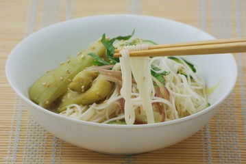 冷し汁の素麺