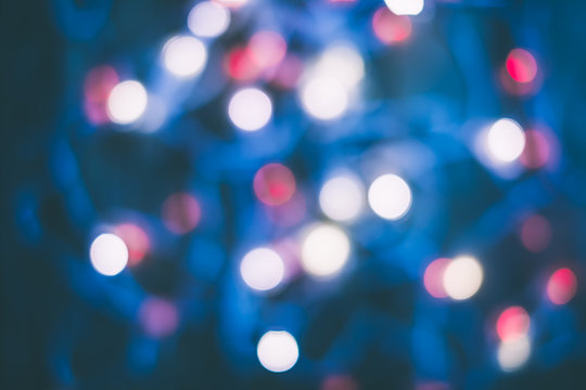 Bokeh blur at night for background of Christmaslight
