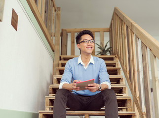 Fototapeta premium Portrait of young businessman in casual
