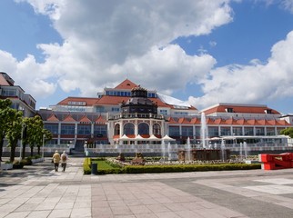 buildings and hotels in center of SOPOT town