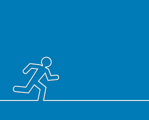 running man outline background