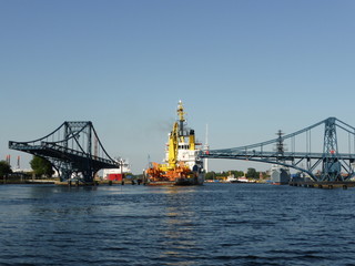 Obraz premium Mellum und kaiser wilhelm brücke