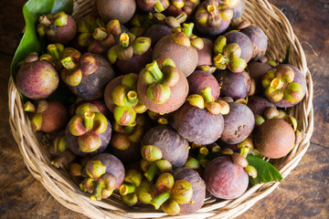 fresh mangosteen fruit