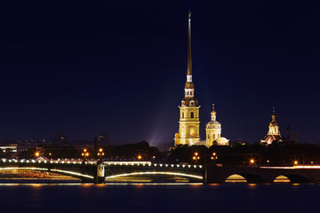 Fototapeta na wymiar Russia, St. Petersburg, 06.20.2015: Peter and Paul Fortress