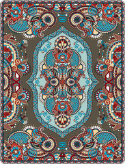 elaborate original floral large area carpet design for print