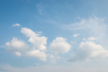 clouds in the blue sky