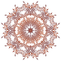 Circular floral ornament Mehndi Henna Tattoo Mandala, Yantra