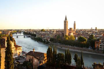 Naklejka premium Panoramic View of Verona, Italy