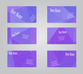 Set of six visit cards