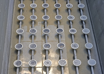 air diffuser undertaking wastewater treatment
