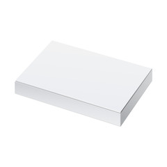 Realistic White Package Box. For Software
