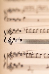 Fototapeta premium Sheet Music, Music, Musical Note.