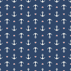 seamless pattern with anchors