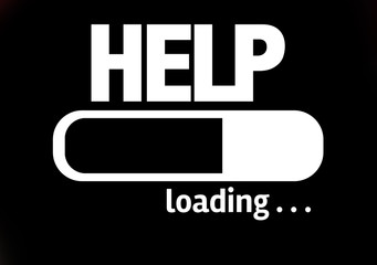 Progress Bar Loading with the text: Help