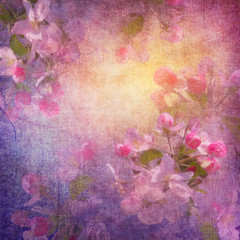 Obraz na płótnie Canvas Painting style spring floral art