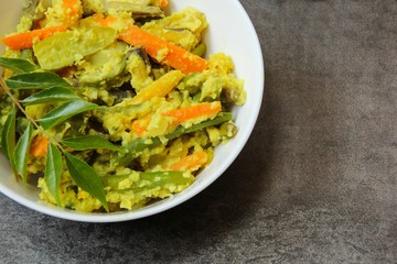 Aviyal -Traditional Kerala vegetarian side dish served during Onam festival