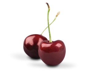 Cherry, Fruit, Isolated.
