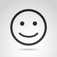 Smiling face. Vector art.