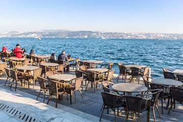 Chair, street, cafe.