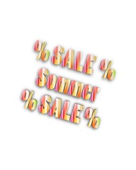 sommer sale 3d wort 