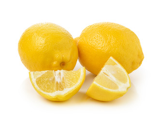 Fresh lemon isolated on a white background