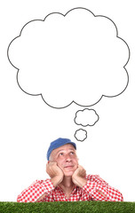 Man is thinking about something