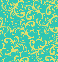 Fototapeta na wymiar Background of Floral Spiky Swirls