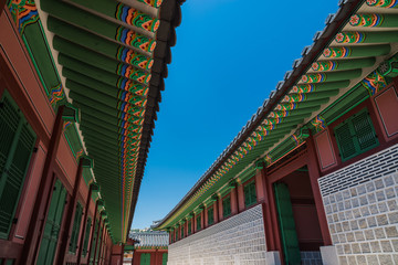 Classic wooden building in Korean Style