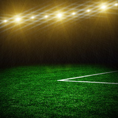 Obraz premium Soccer green field