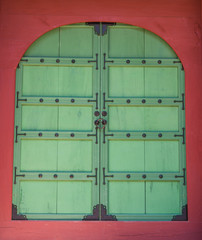 Classic wooden door in Korean Style