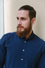 Fototapeta premium Bearded hipster in the city