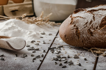 Rustic bread wheat-rye