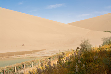 Sand dune in the desert, Dunhuang, China
