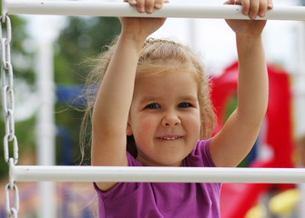Fototapeta premium girl on the playground