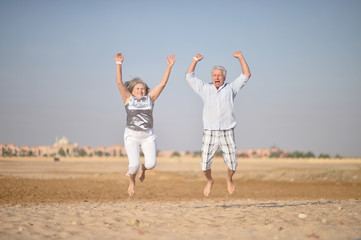 Obraz premium Senior couple on vacation