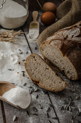 Rustic bread wheat-rye