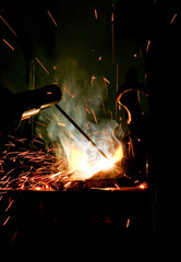 Welding ray lights - obrazy, fototapety, plakaty