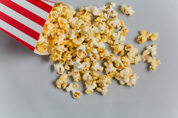 Full popcorn in classic popcorn box