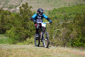 Fototapeta na wymiar Mountain Biking, Mountain Bike, Cycling.