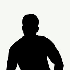 Man silhouette profile picture (vector)