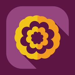 Flat modern design with shadow icon flower