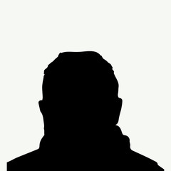 Man silhouette profile picture (vector)