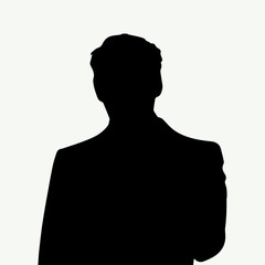 Man silhouette profile picture (vector)